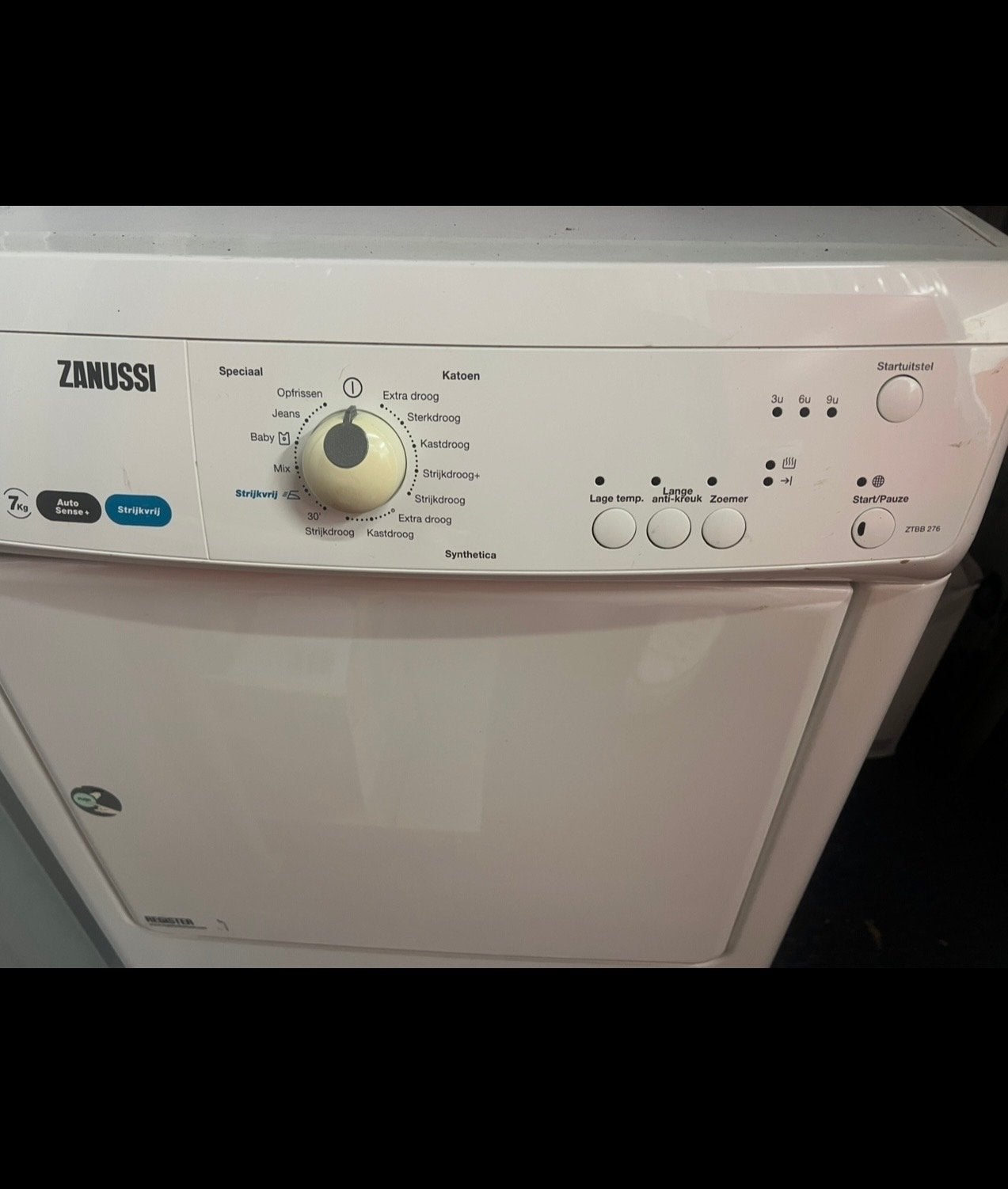 Zanussi luchtafvoerwasdroger 7kg, Ophalen, 6 tot 8 kg, Gebruikt, Luchtafvoer