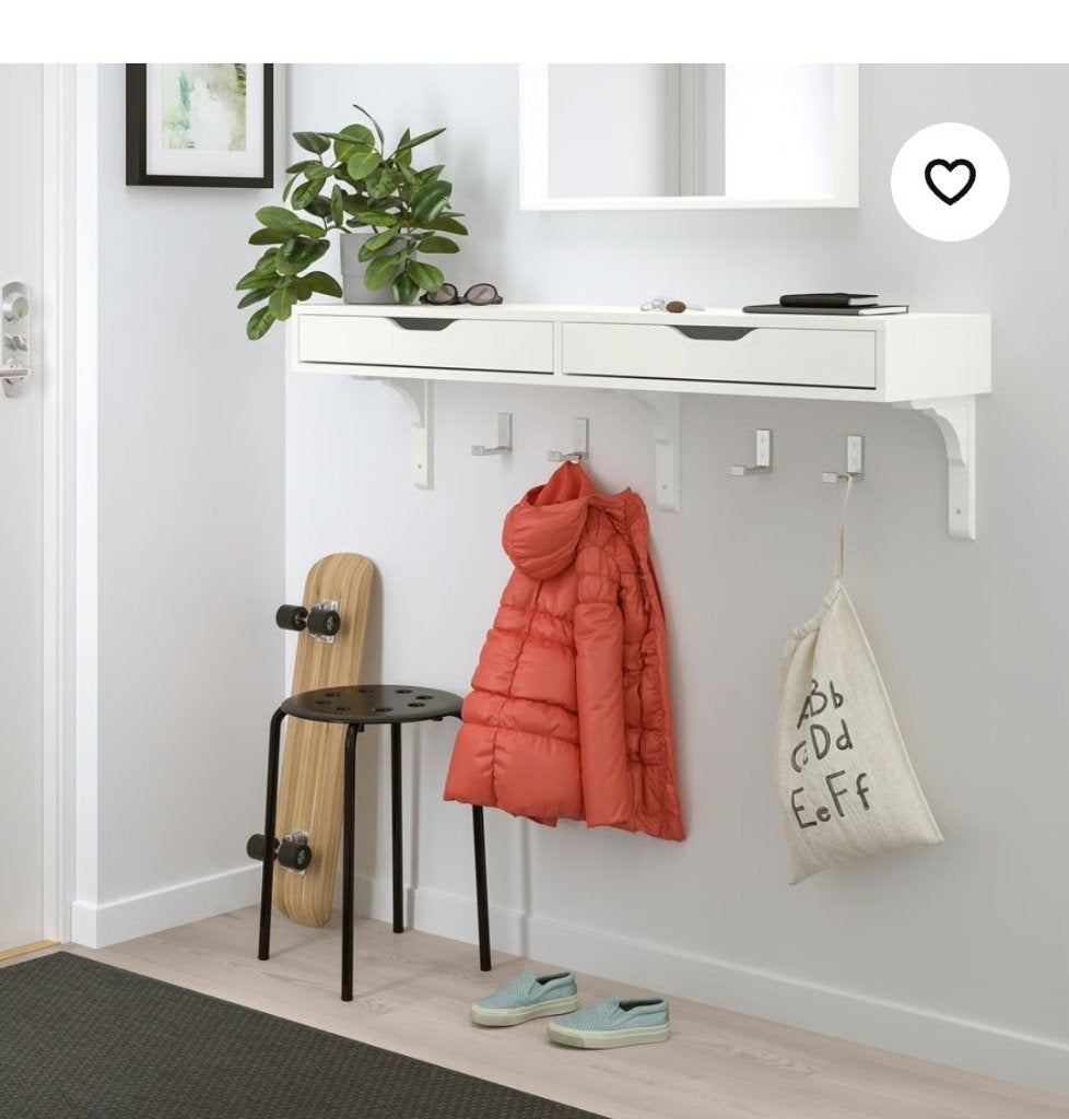 EKBY ALEX Plank met lades, wit  van IKEA, 119x29 cm, Ophalen, Gebruikt