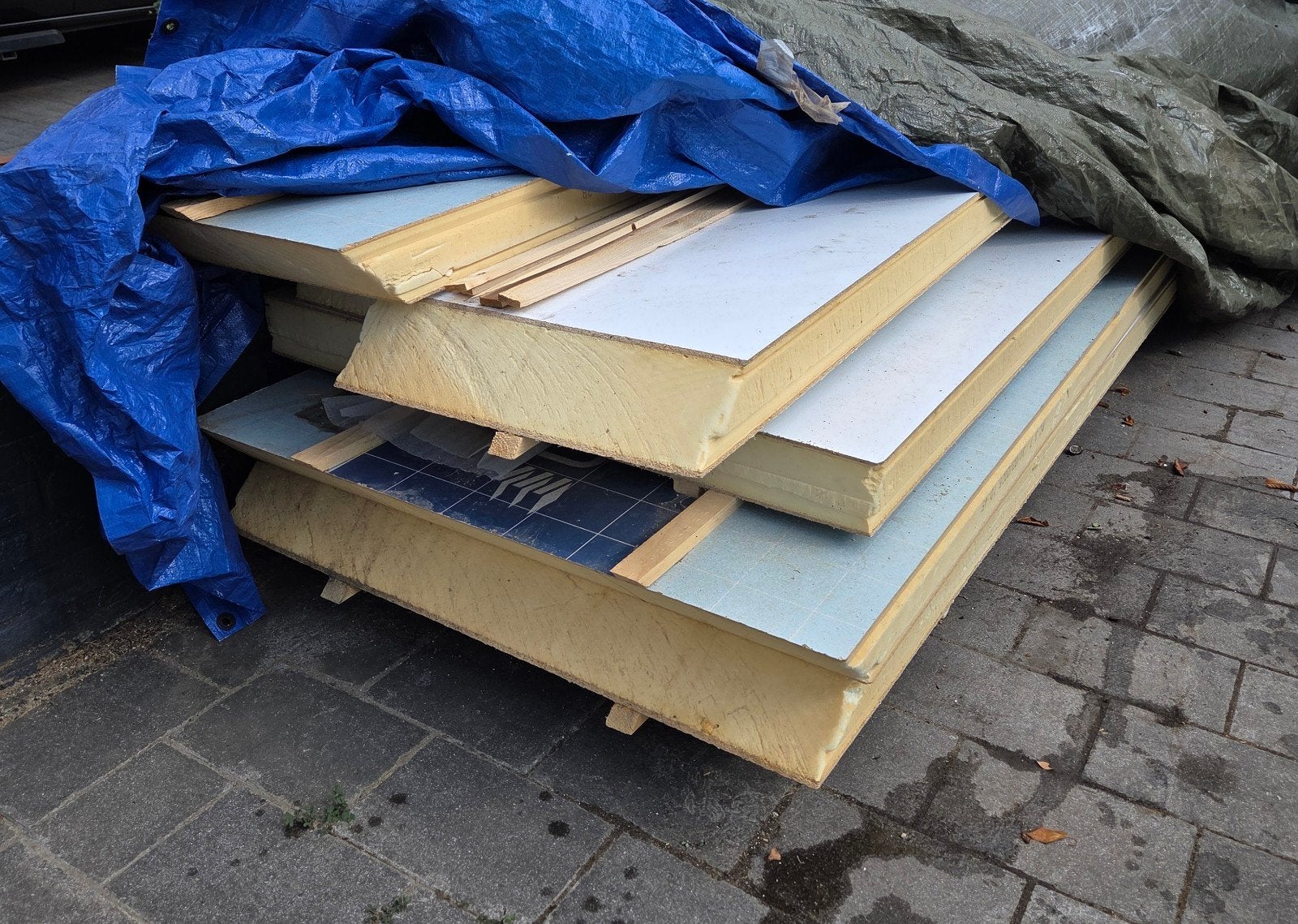 Unilin isolatie dakplaten, 12cm dik, RC 3.7, wit plafond, Zo goed als nieuw, Hardschuim (Pir), 15 m² of meer, 8 tot 12 cm