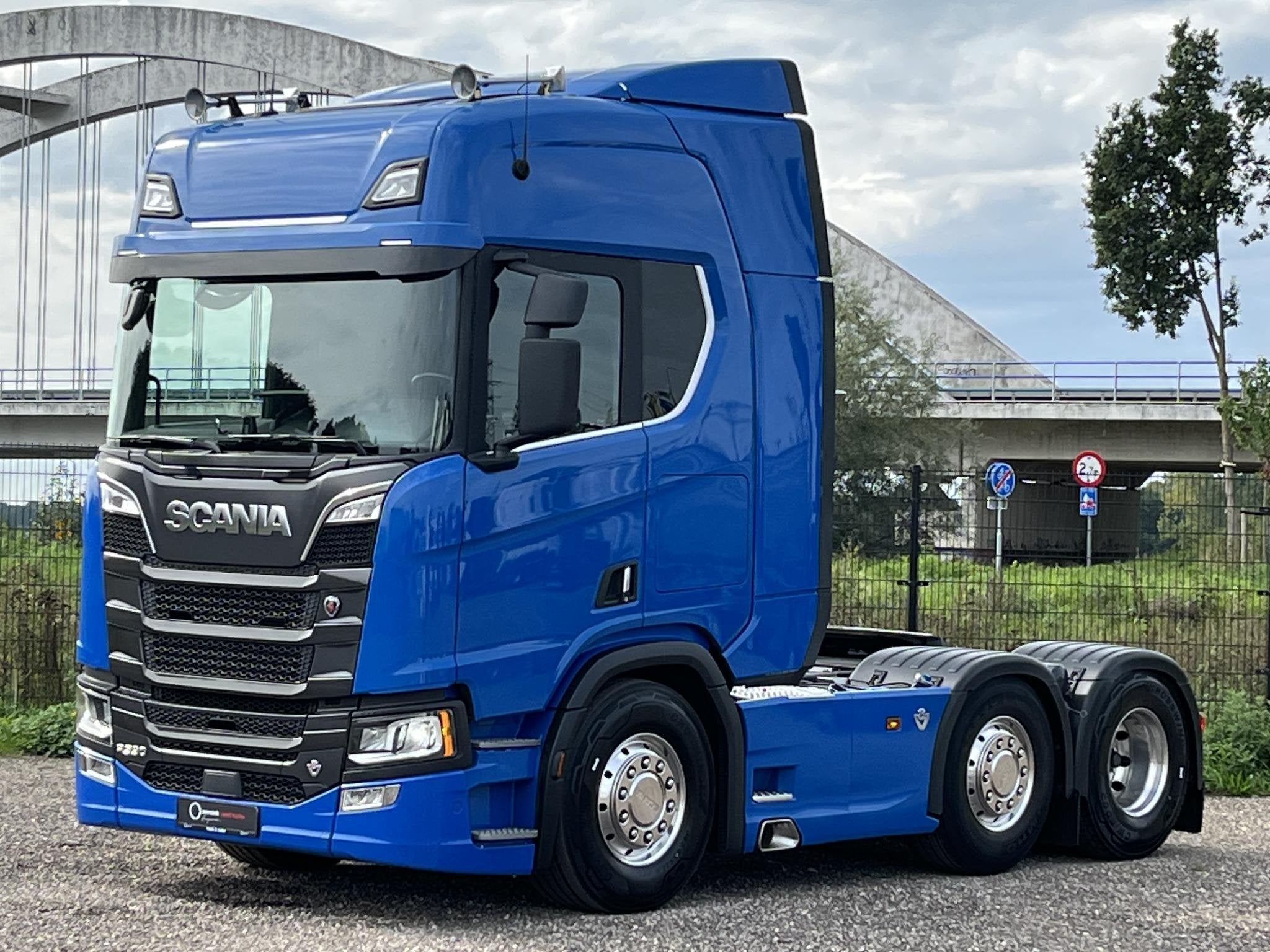 Scania R590 V8 6x2/4 | Retarder | Alcoa's | Parking Clima |, Automaat, Stof, Scania, Blauw