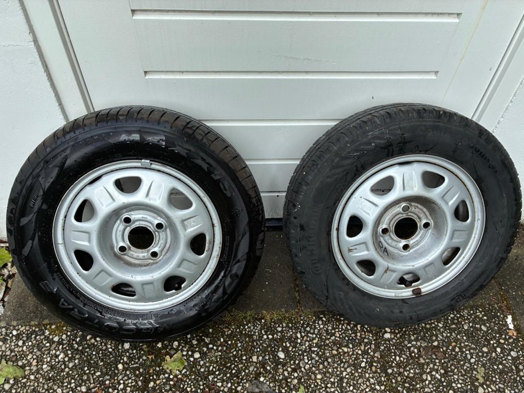 Zeer nette set zomerbanden voor Chevrolet Spark, Ophalen, Gebruikt, 155 mm, 13 inch