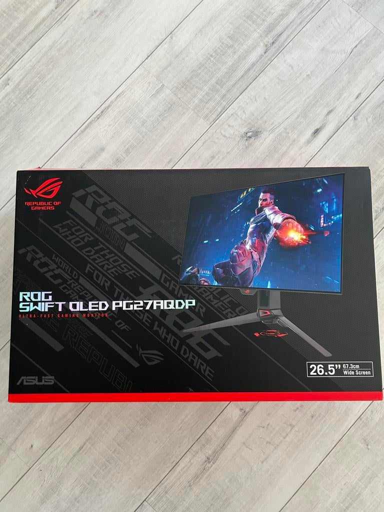 ASUS ROG Swift PG27AQDP WOLED 480Hz, Computers en Software, Monitoren, Gaming, In hoogte verstelbaar, Zo goed als nieuw, Overige typen