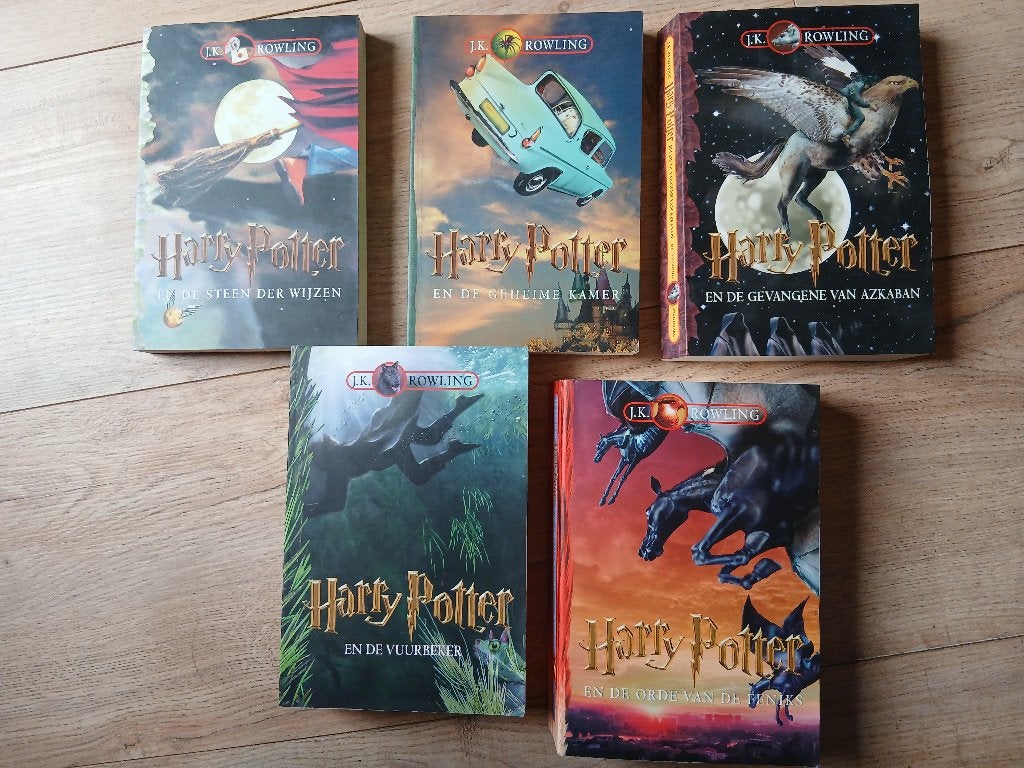 J.K. ROWLING Harry Potter 1 t/m 5, Boeken, Ophalen of Verzenden, Gelezen, JK Rowling
