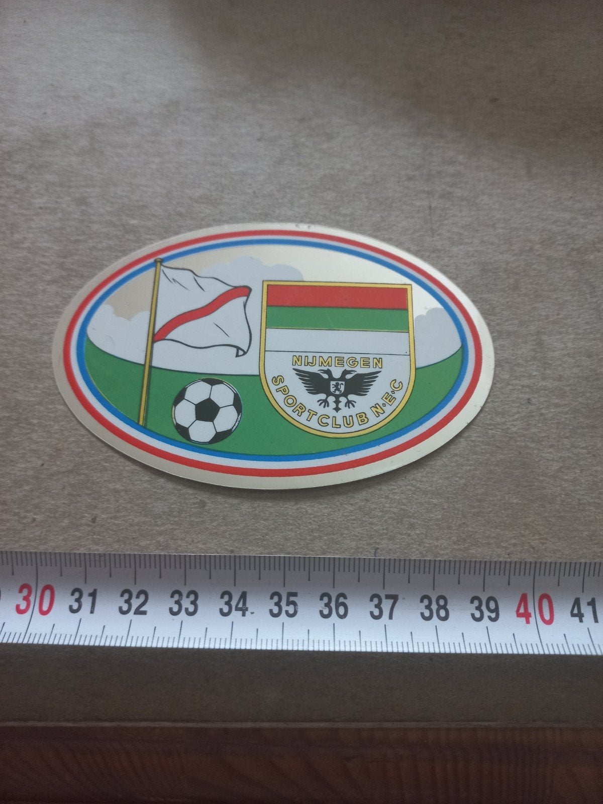 Vintage NEC Nijmegen Sportclub Sticker, Verzamelen, Stickers, Ophalen of Verzenden