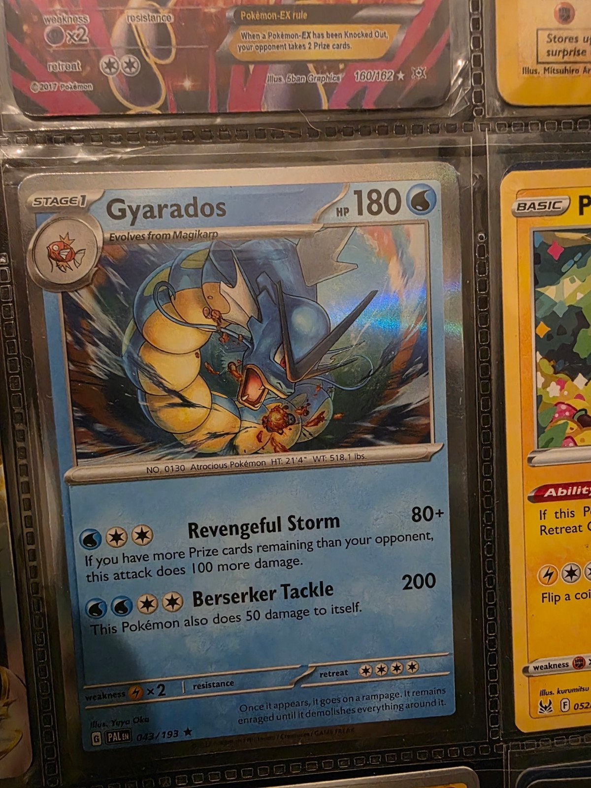 Pokémon Kaart Gyarados 043/193 PALEN - Zo goed als nieuw, Ophalen of Verzenden