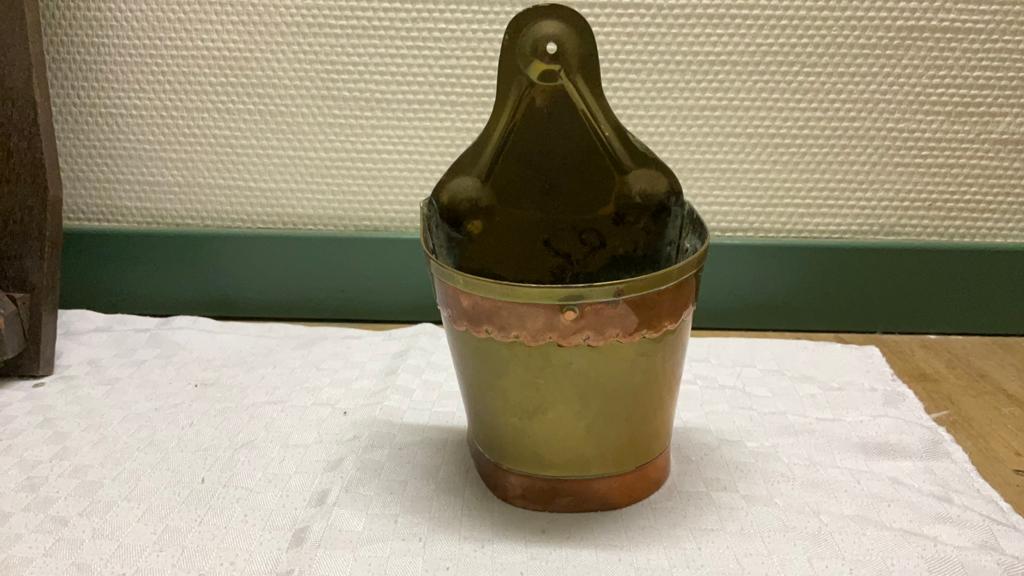 Koperen wand bakje, kammenbakje, brocante, Antiek en Kunst, Ophalen of Verzenden