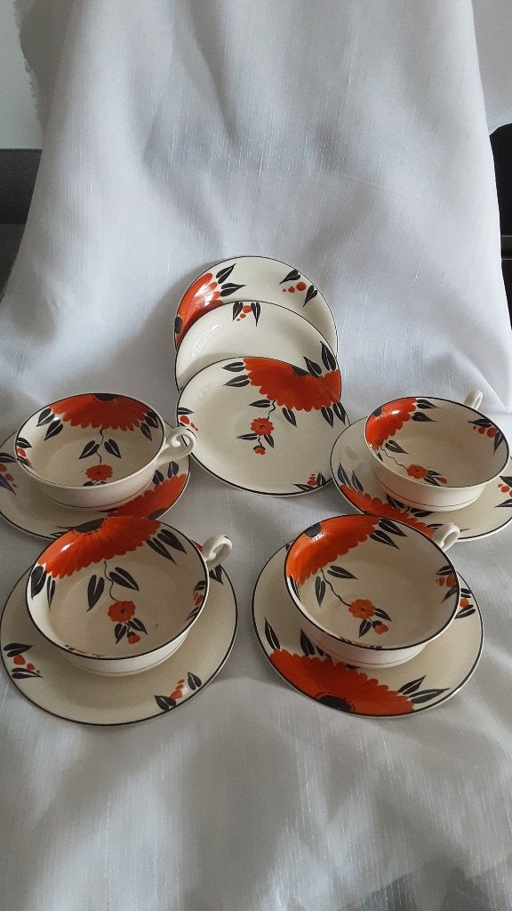 SOLIAN WARE SOHO POTTERY kopjes en schoteltjes, Ophalen of Verzenden