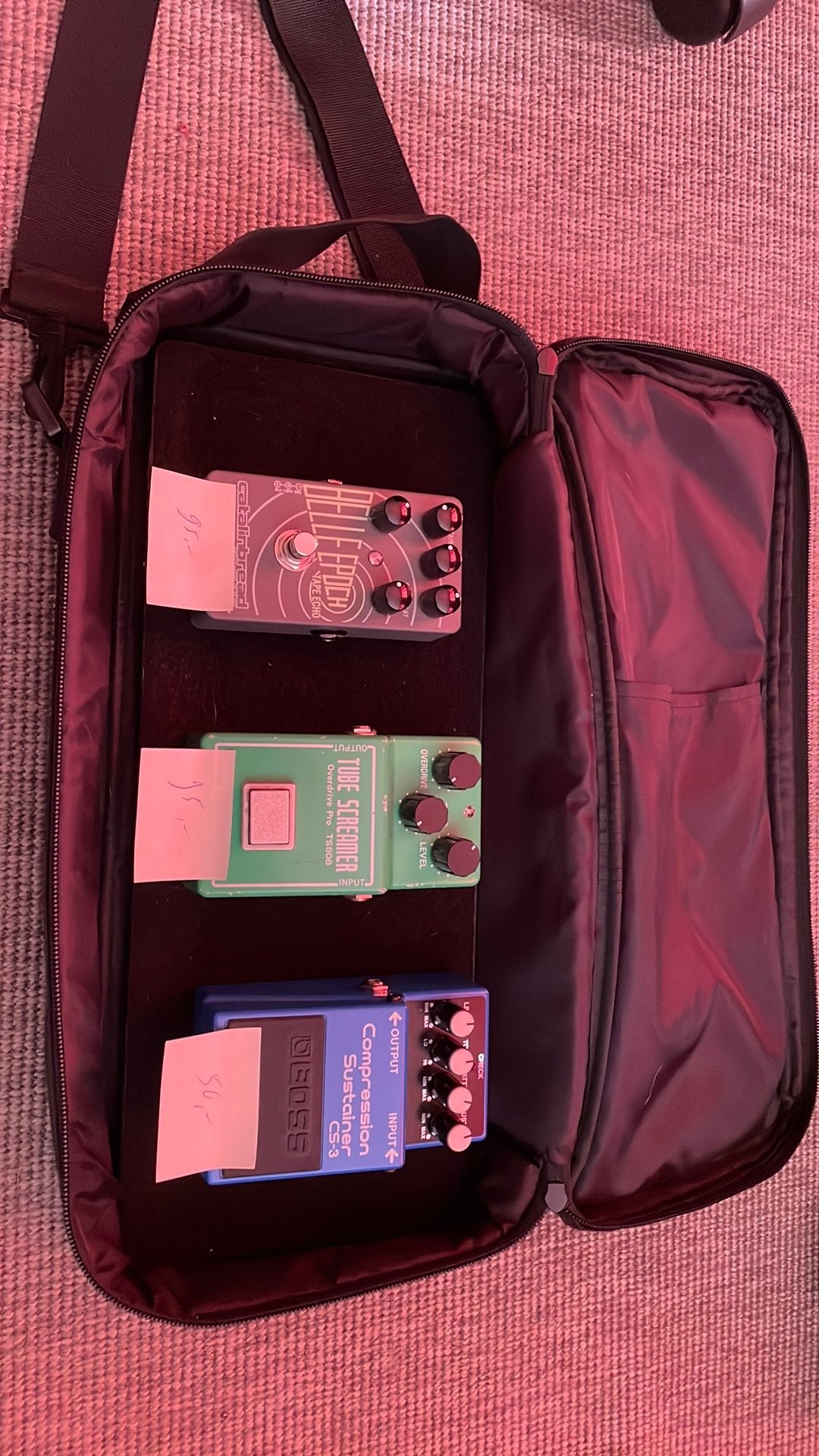 Tube Screamer TS808 en andere pedalen met hoes, Ophalen, Gebruikt, Delay of Echo