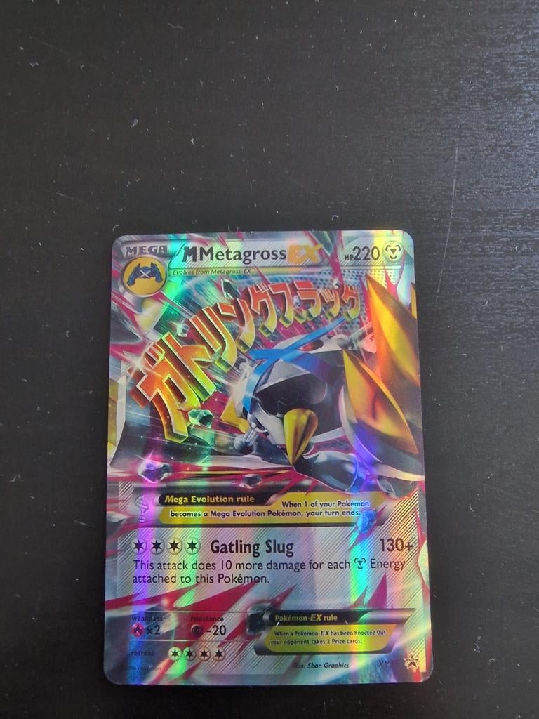 Pokémon Kaart: Mega Metagross EX (Foil) XY35, Ophalen of Verzenden, Zo goed als nieuw, Losse kaart, Foil