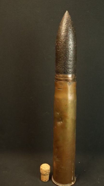 WO2 Britse 6 pounder patroon LEEG, Ophalen of Verzenden, Engeland, Hulzen of Bodemvondsten