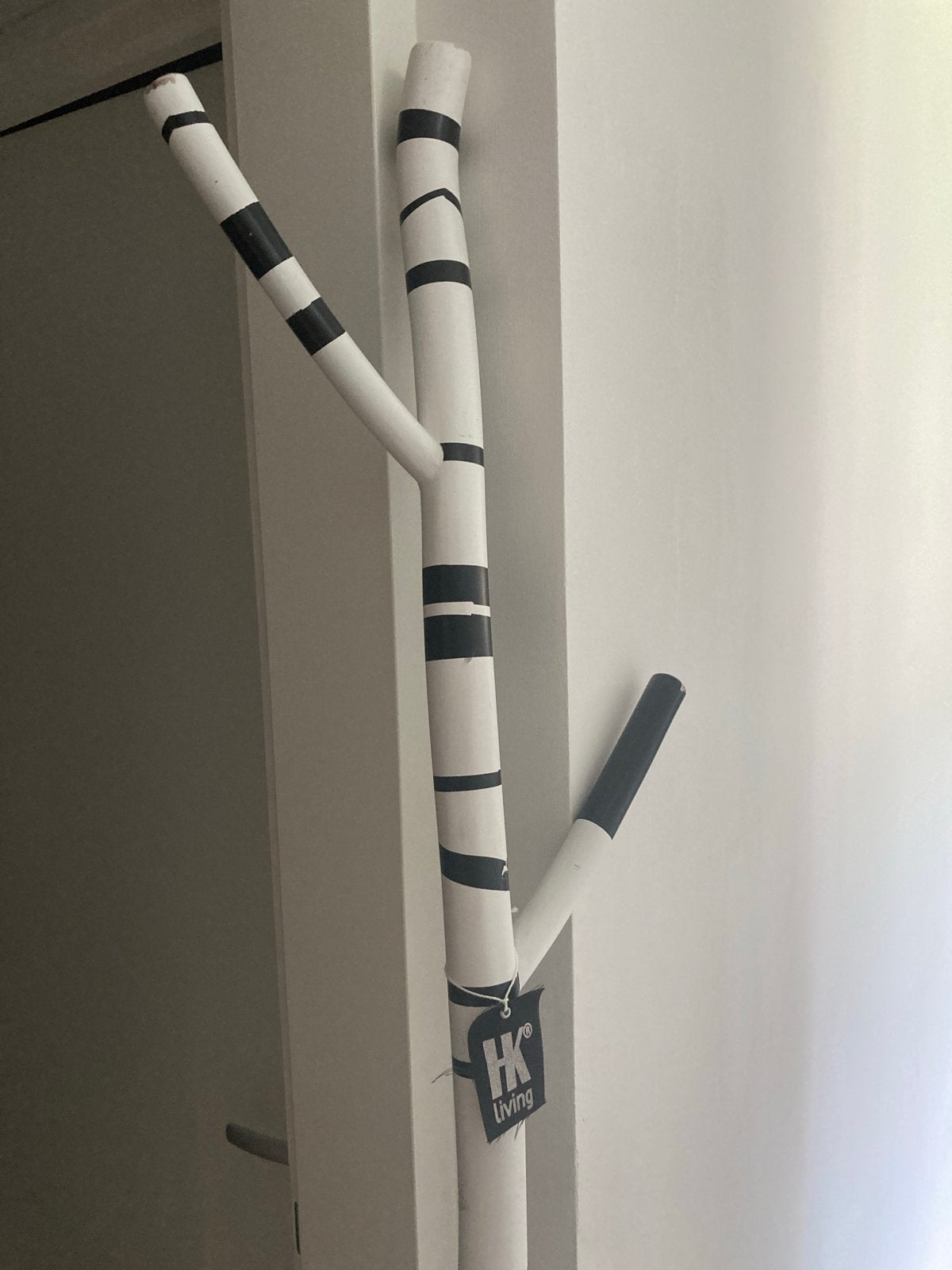 HKliving Kapstok Boomstam Design - Wit/Zwart, Huis en Inrichting, Woonaccessoires | Kapstokken, Ophalen, Gebruikt, Staande kapstok