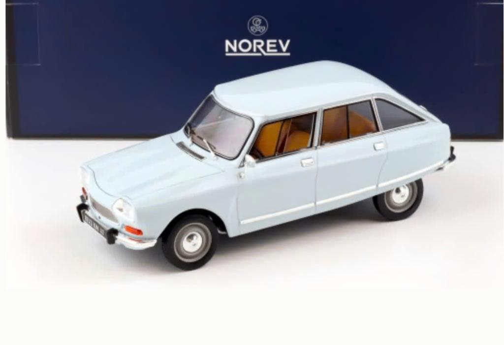 Citroen Ami 8 Club 1969 Thasos Blauw L.E. 1/18 NOREV 181669, Hobby en Vrije tijd, Modelauto's | 1:18, Verzenden, Nieuw, Auto, Norev
