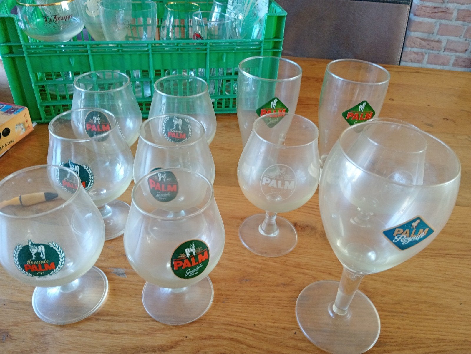 11 Palm glazen - Diverse modellen, Ophalen of Verzenden, Zo goed als nieuw, Bierglas
