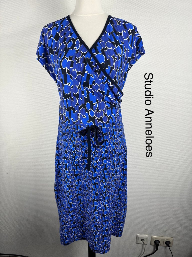 Studio Anneloes Jurk  (mt: 40) LL/523, Maat 38/40 (M), Studio Anneloes, Blauw, Studio Anneloes