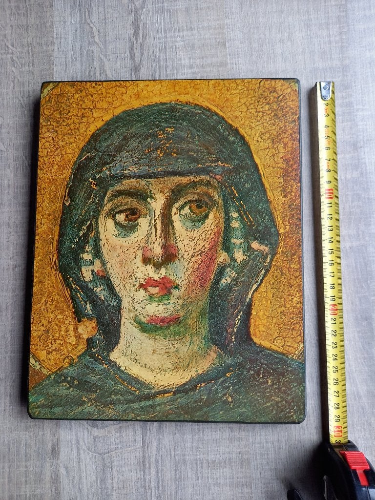 Oud Houten Icoon Maagd Maria Sinaï, Ophalen of Verzenden