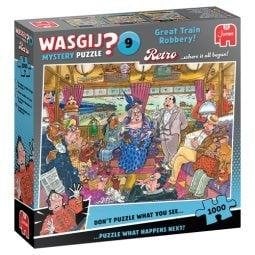 Wasgij Retro Mystery 9 De Grote Treinroof 1000 stukjes, Ophalen of Verzenden, 500 t/m 1500 stukjes, Nieuw, Legpuzzel