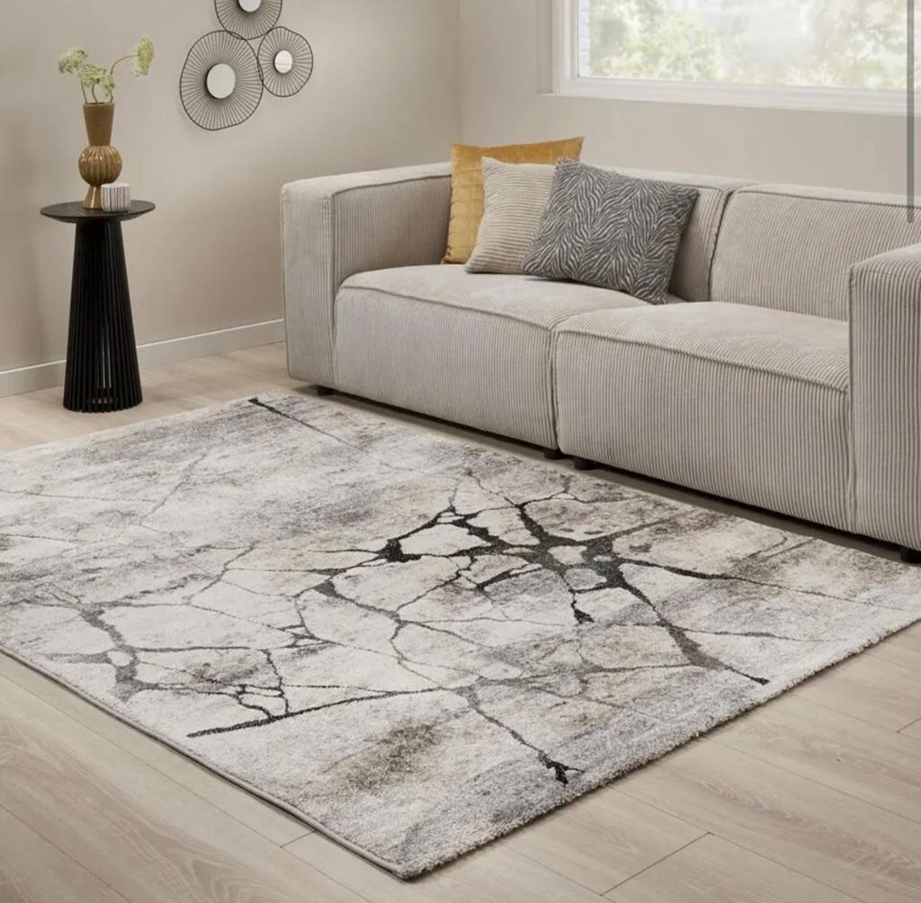 Vloerkleed Impact Grijs 200x290 cm Kwantum, Ophalen, Zo goed als nieuw, 200 cm of meer, Grijs