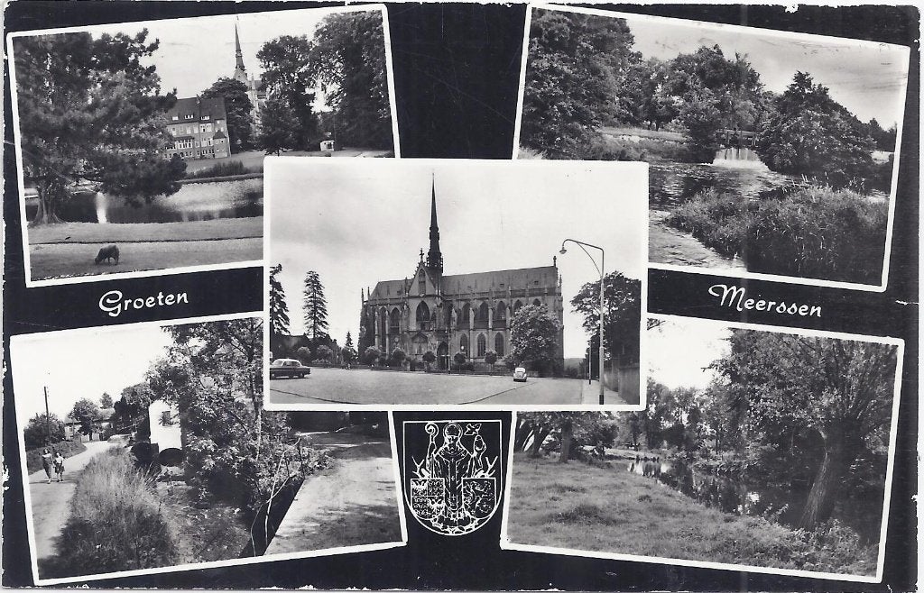 Meerssen oude gelopen ansichtkaart ( a1721 ), Verzamelen, Ophalen of Verzenden, 1960 tot 1980, Gelopen