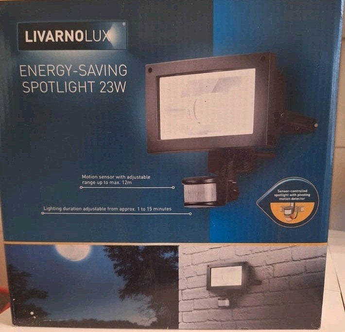 LIVARNOLUX Energiebesparende Spot 23W met Bewegingssensor, Ophalen, Nieuw, Overige merken, Overige typen