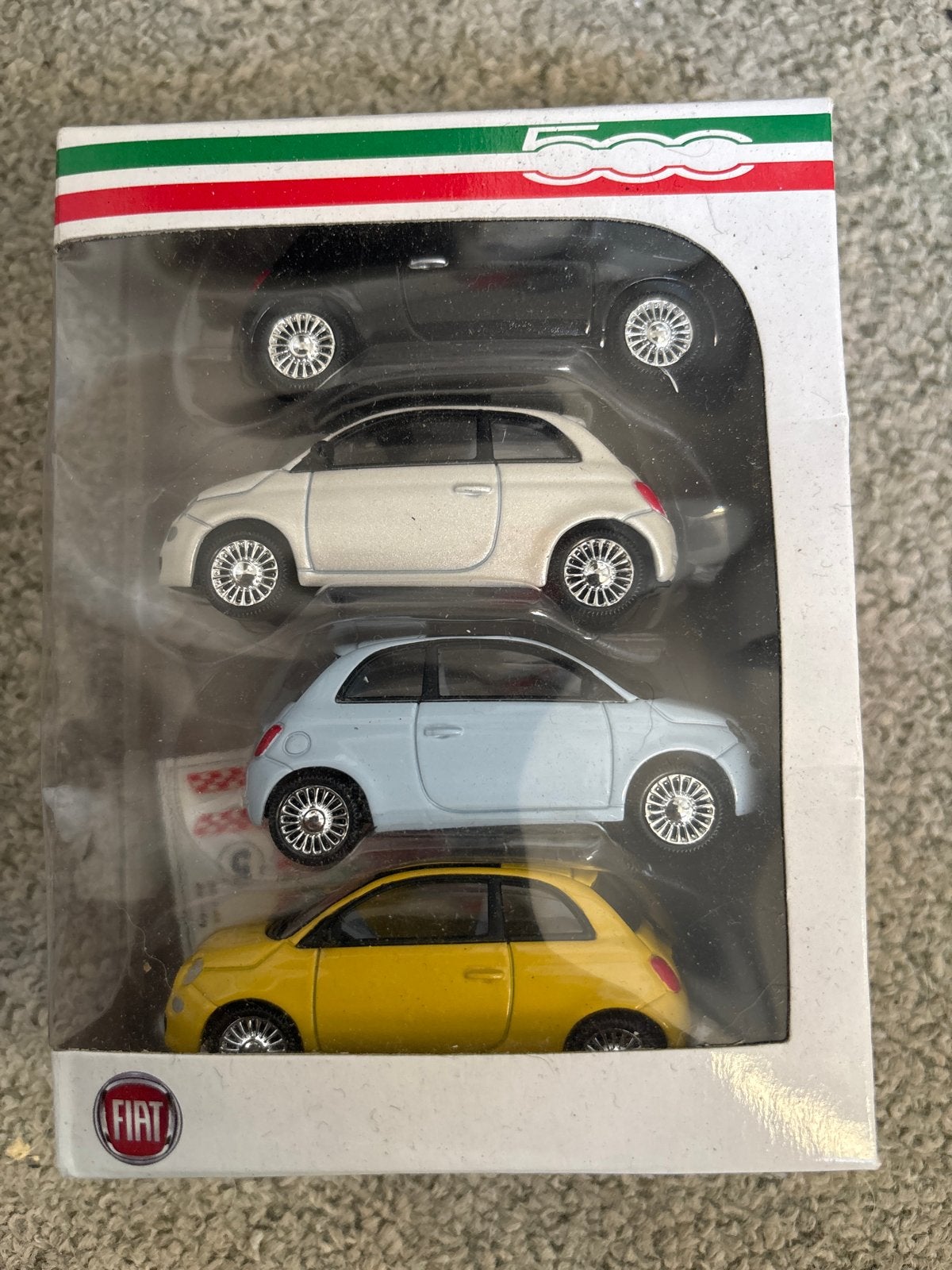 Norev Fiat 500 3 inch modelauto's set met stickers, Ophalen of Verzenden, Nieuw