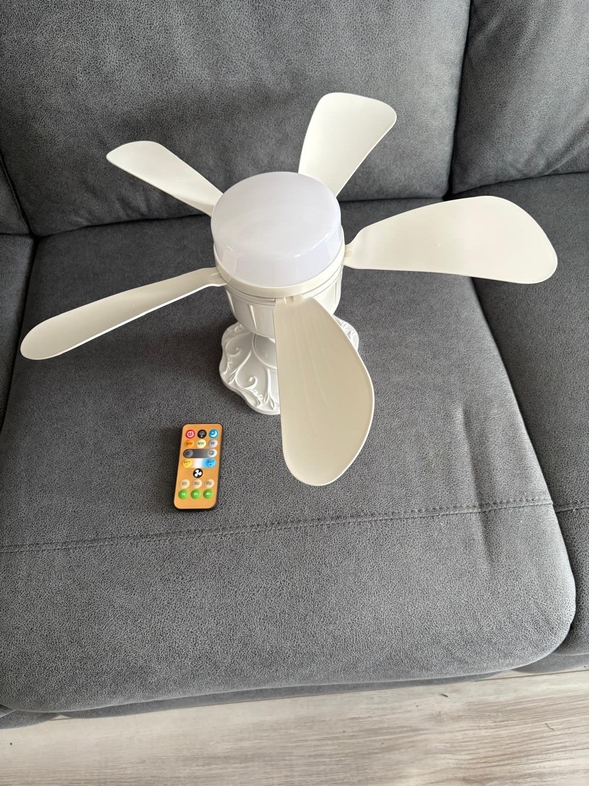 Plafondventilator met afstandsbediening en LED-licht, Ophalen of Verzenden, Ventilator met afstandsbediening, Zo goed als nieuw