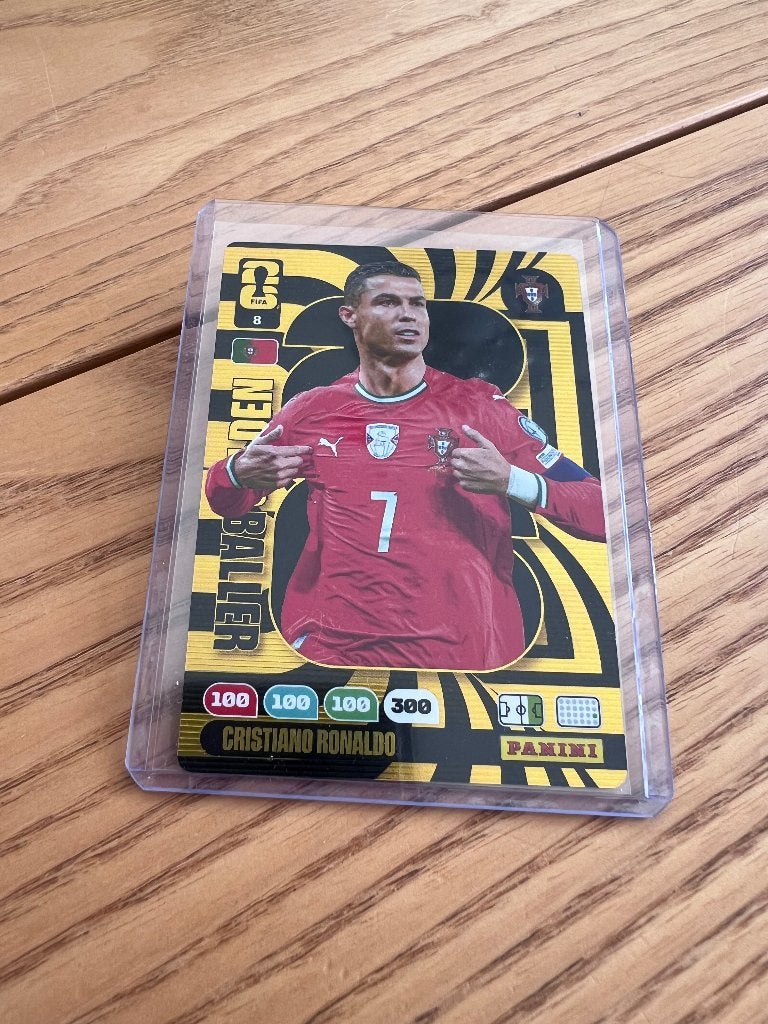 Panini Adrenalyn XL Golden Baller Christiano Ronaldo (nr 8), Ophalen of Verzenden, Zo goed als nieuw, Plaatje