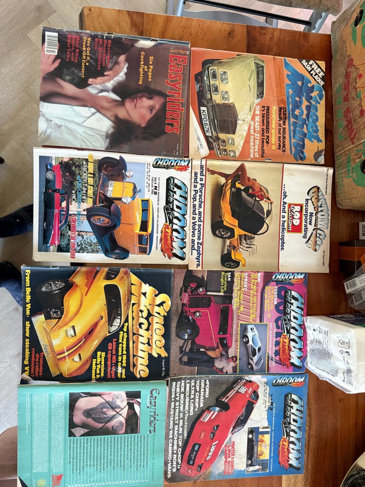 Vintage Auto- en Motormagazines - Chroom, Custom Car, Easyri, Ophalen of Verzenden, Gelezen, Overige typen