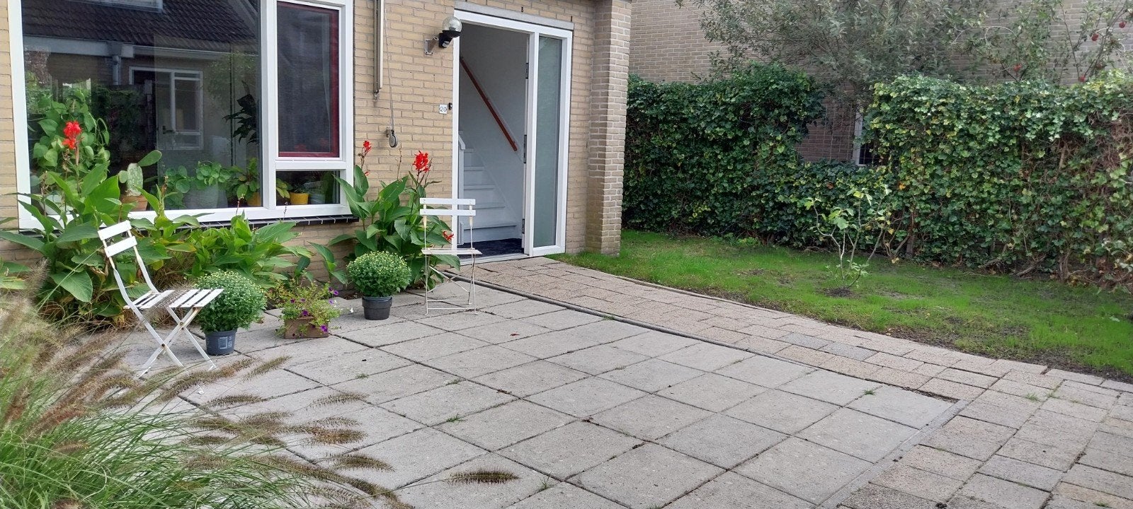 59 betonnen terrastegels (60x40) met wit zand, Ophalen, Gebruikt, 10 m² of meer, Beton