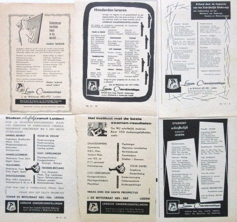62 vintage advertenties reclames opleidingen 1956-58 Philips, Ophalen of Verzenden, Gebruikt, Overige typen