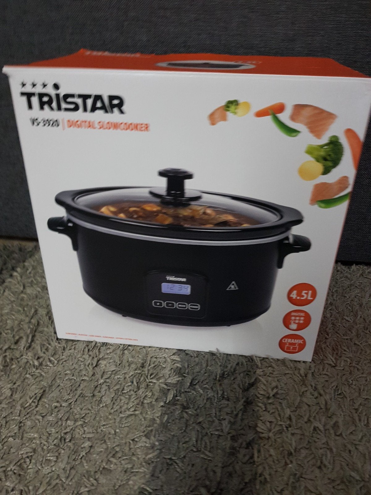 Digitale Slowcooker 4.5L - Nieuw in doos, Ophalen, Timer, Nieuw