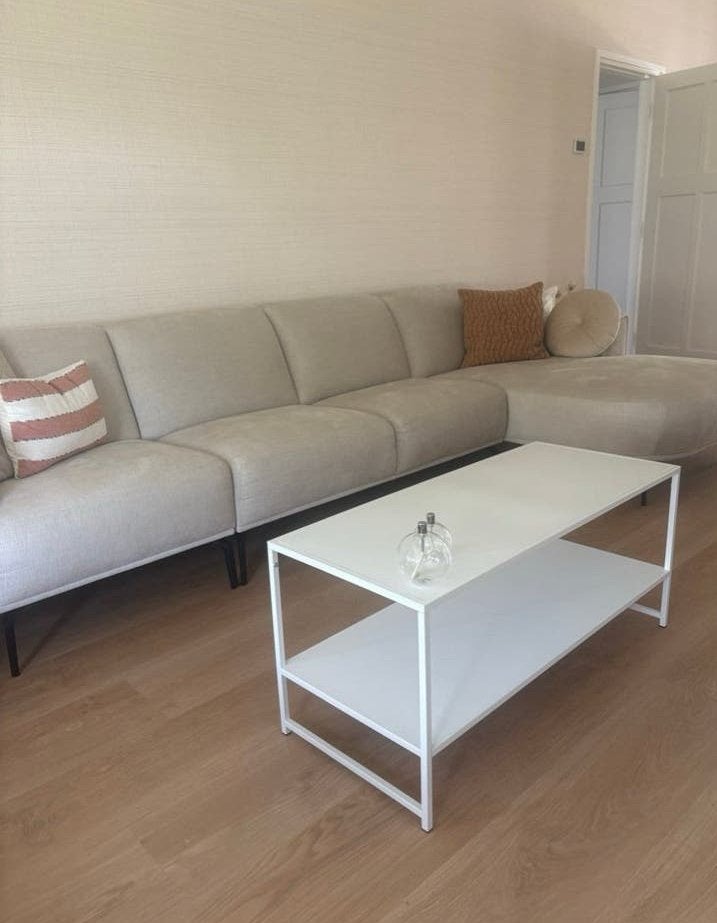 Nieuwe witte metalen salontafel - Giga Meubel, Ophalen, 100 tot 150 cm, Nieuw, 50 tot 100 cm