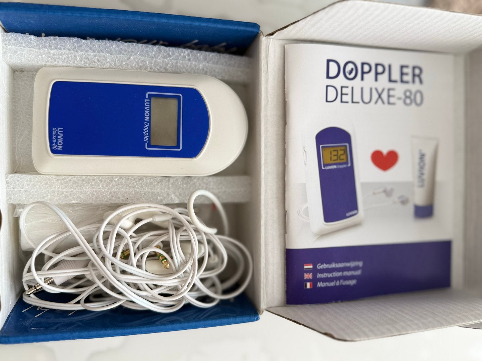 Luvion Doppler Deluxe-80 - Luister naar je baby's hartslag, Ophalen of Verzenden, Zo goed als nieuw