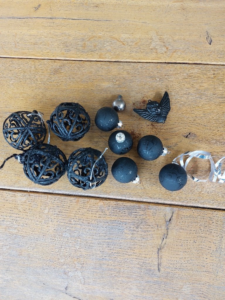 Kerstballen zwart., Diversen, Kerst, Ophalen of Verzenden, Nieuw
