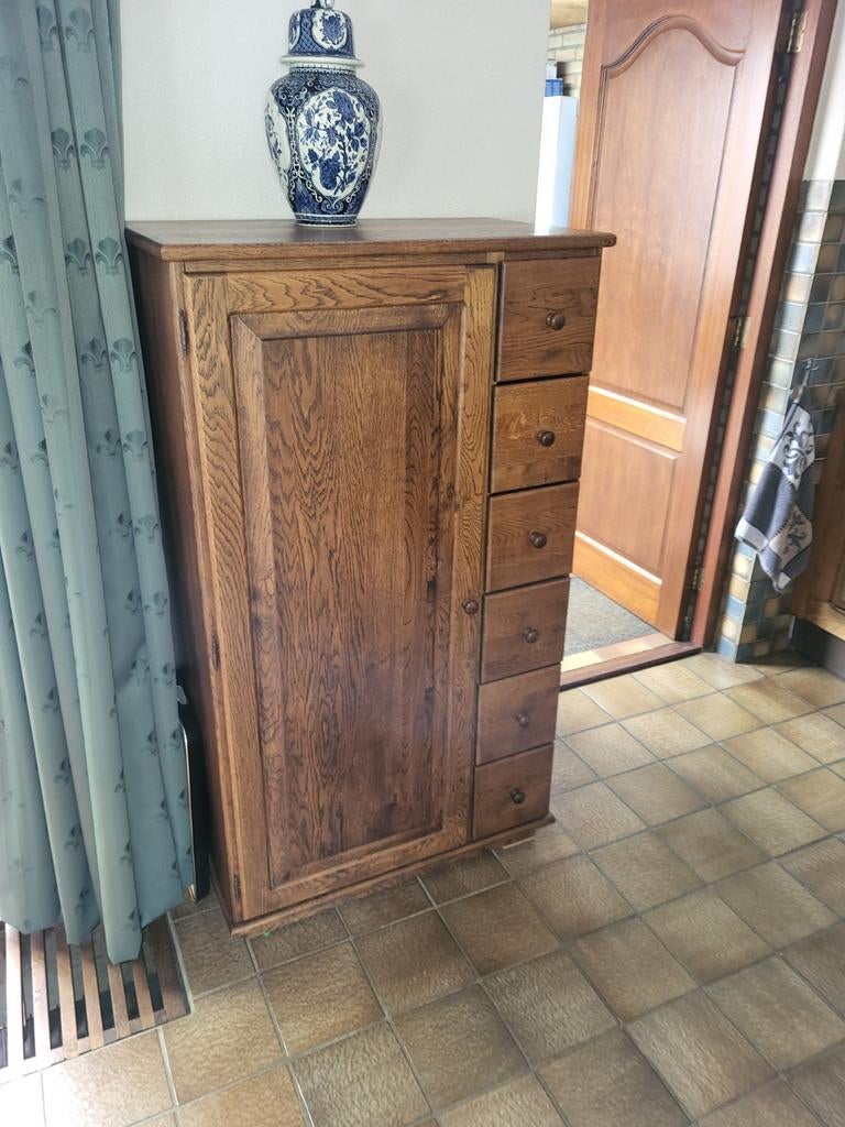 Servies kast, Ophalen, Met deur(en), 100 tot 150 cm, 50 tot 100 cm