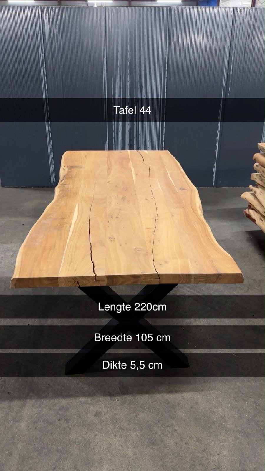 Eettafel met poten nieuw 220cm ! 5 keuze poten, Ophalen of Verzenden, Zo goed als nieuw, Rechthoekig, 50 tot 100 cm