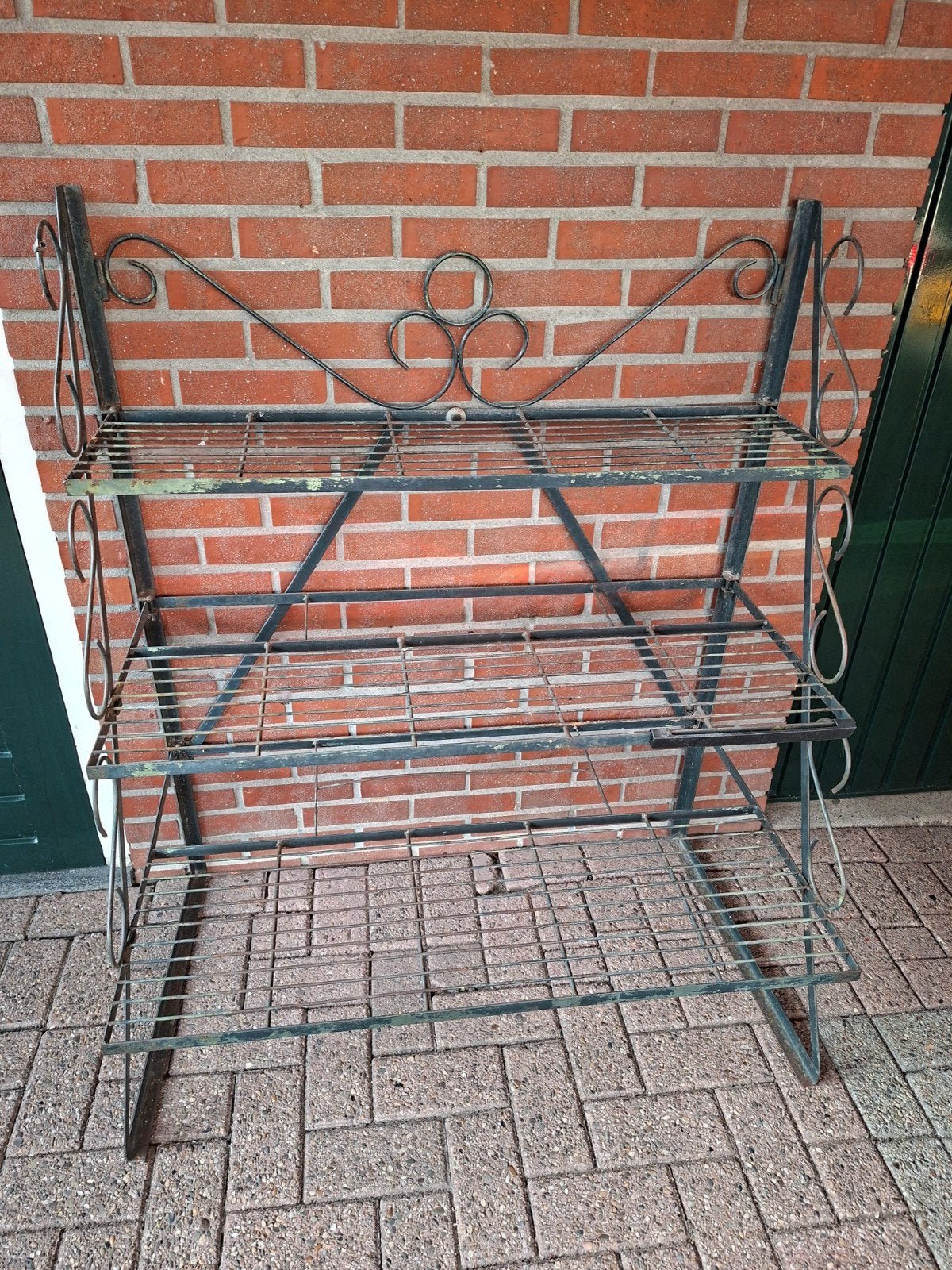 Brocante Metalen Tuin "Etagere" 🙂🙂, Ophalen, Gebruikt
