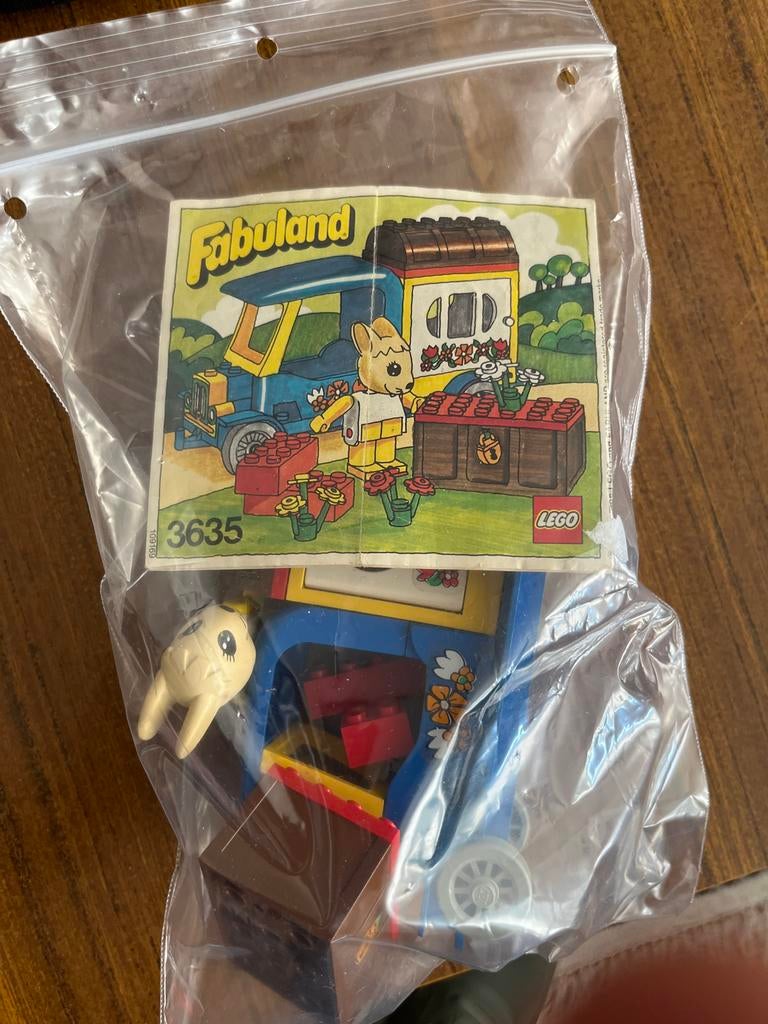 Lego Fabuland 3635 Konijn met Caravan - Vintage Set, Gebruikt, Overige thema's, Lego, Ophalen of Verzenden