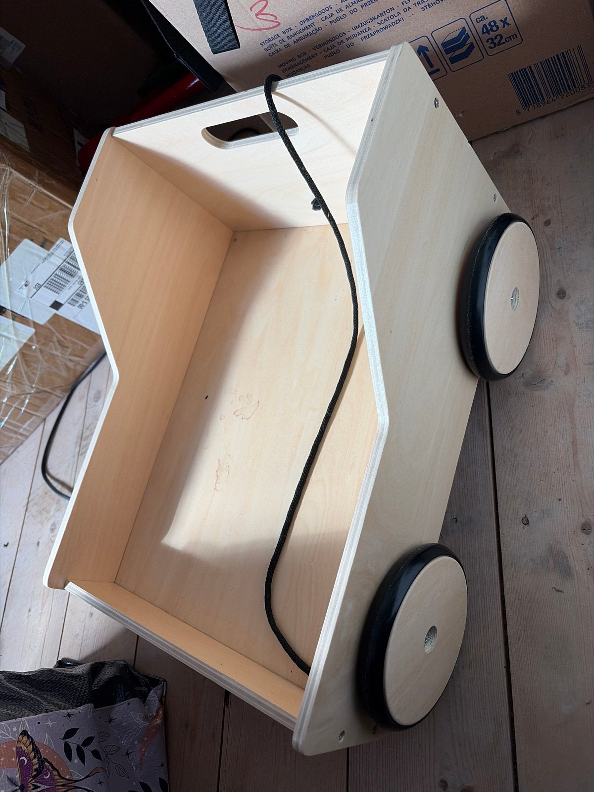 Houten Trekkar voor Kinderen - Speelgoedkar, Ophalen, Gebruikt, Duwvoertuig