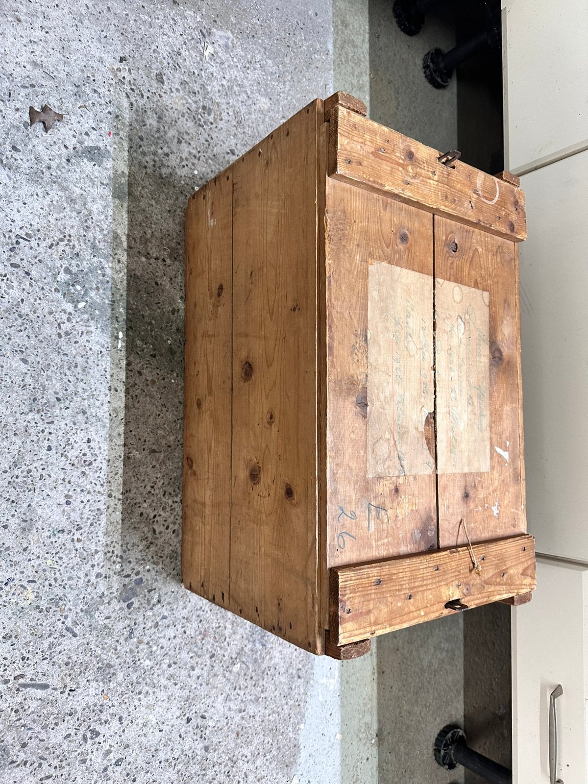 houten kist met deksel heel oud, Ophalen, Gebruikt, 50 tot 100 cm, Minder dan 50 cm