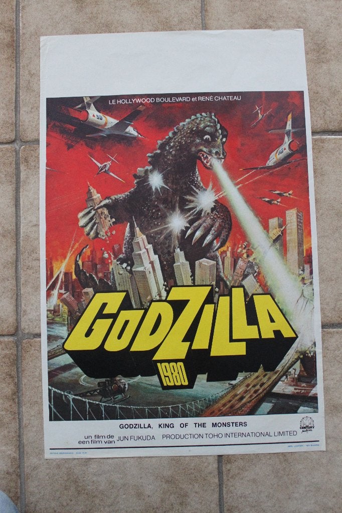 filmaffiche Godzilla Vs. Megalon filmposter, Verzamelen, Rechthoekig Staand, Ophalen of Verzenden, Zo goed als nieuw, A1 t/m A3