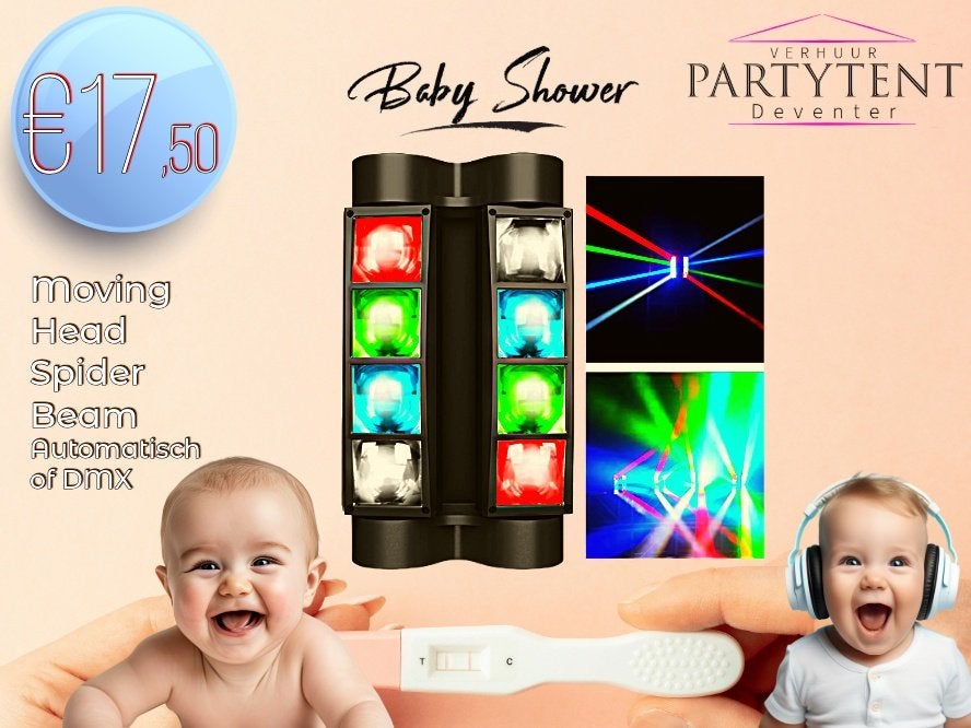 Moving head huren babyshower reveal party, Ophalen, Geboorte of Huwelijk