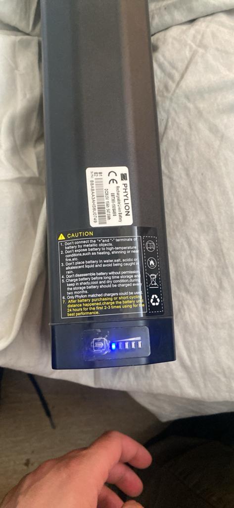 Amslod accu - Phylion E-bike Accu Li-ion GX-20 36.5V 547.5Wh, Ophalen, Zo goed als nieuw