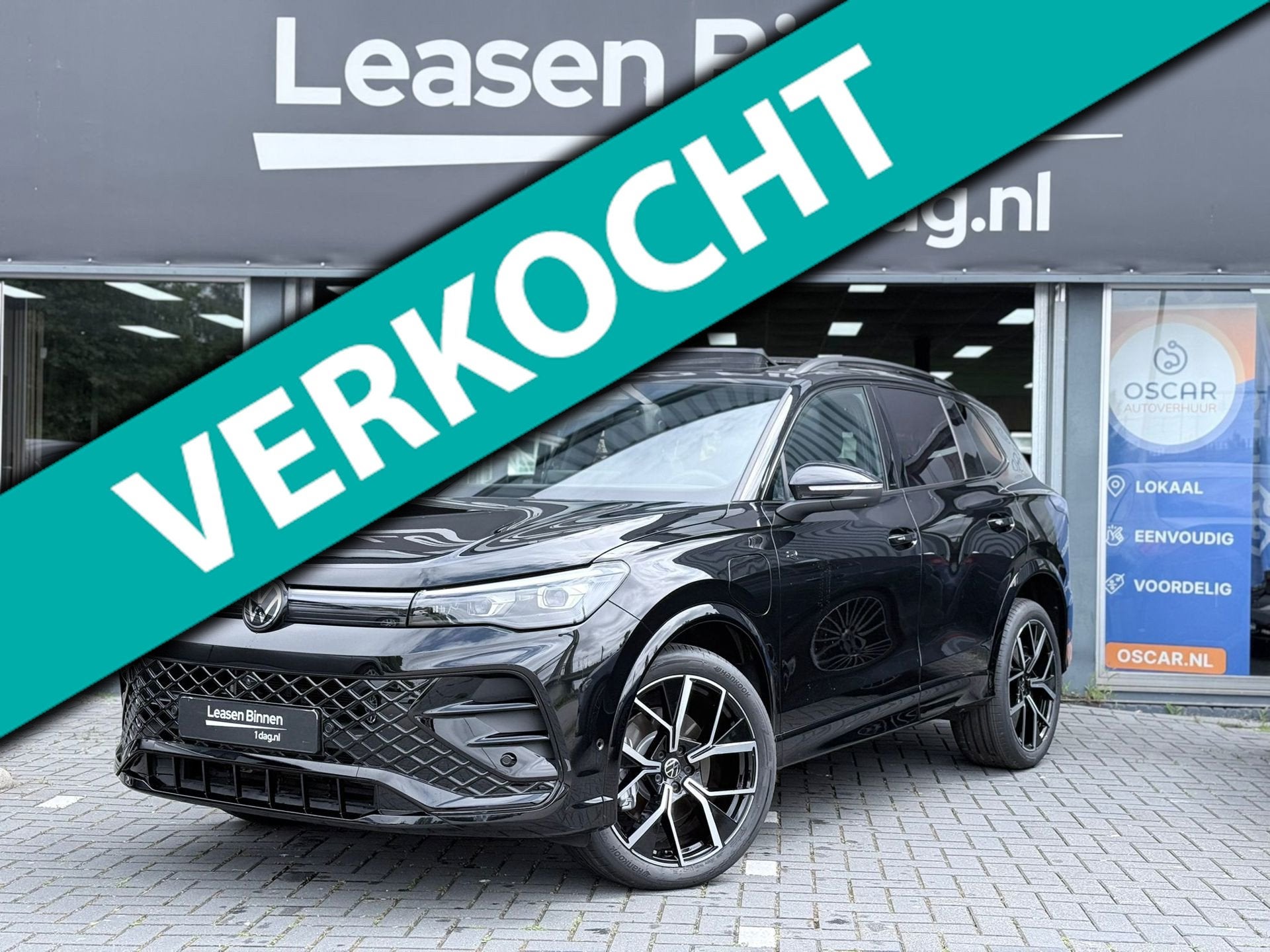 Volkswagen Tiguan 1.5 eTSI R-Line Edition Pano|Head Up|Keyle, Zwart, 4 cilinders, 150 pk, Zwart