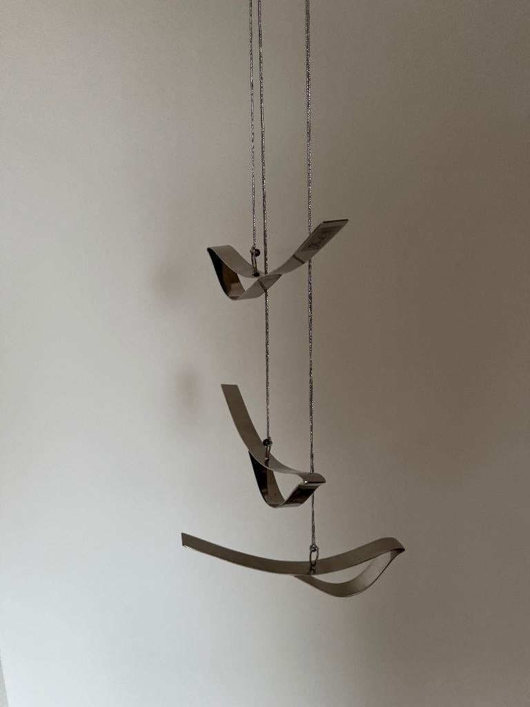 FINK lifestyle kwaliteit set van 3 design RVS (hang) vogels, Overige materialen, Nieuw, Ophalen of Verzenden, Modern
