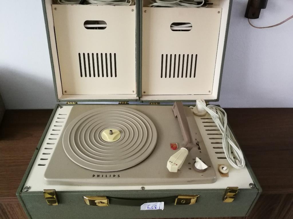 Vintage Philips AG9133 koffergrammofoon uit 1959, Ophalen, Gebruikt, Platenspeler, Philips