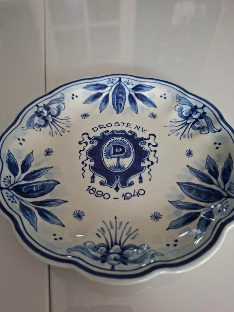 Zeldzame Droste NV 1890-1940 jubileumschaal, Antiek en Kunst, Ophalen of Verzenden