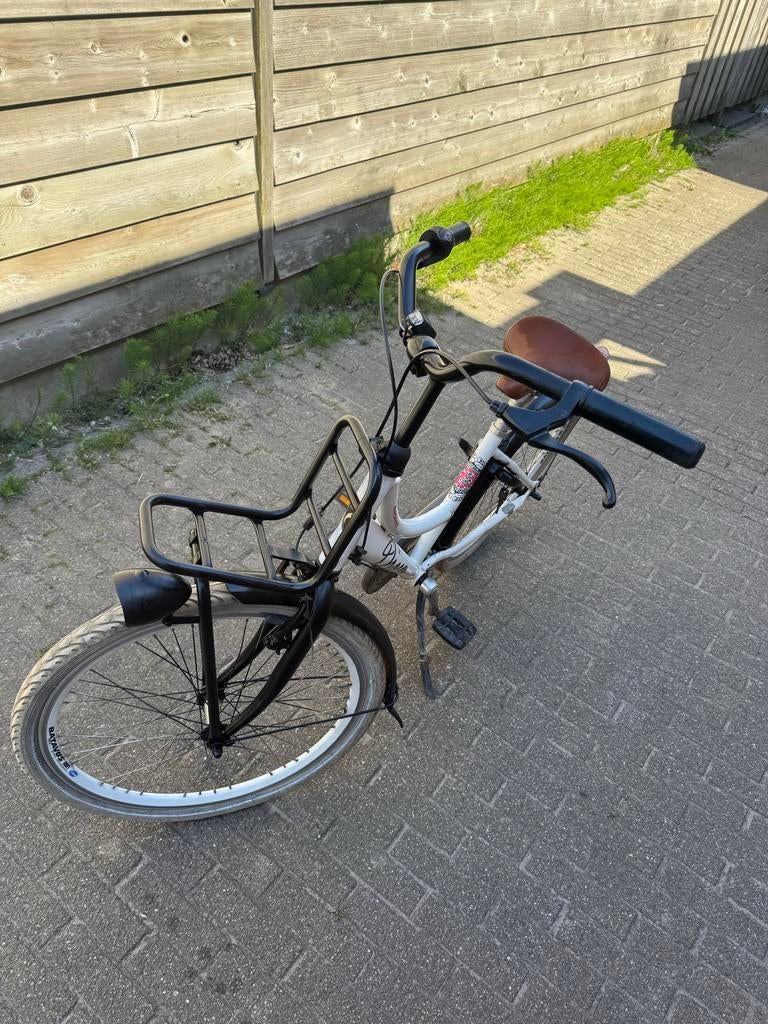 Batavus Meisjesfiets 24 inch - Wit, Terugtraprem, Ophalen of Verzenden, Handrem, Gebruikt
