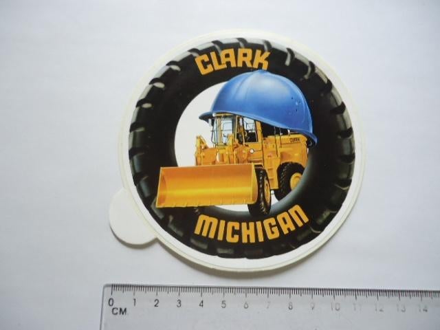 sticker oud CLARK MICHIGAN shovel tech grondwerk volvo loade, Verzenden, Zo goed als nieuw, Bedrijf of Vereniging
