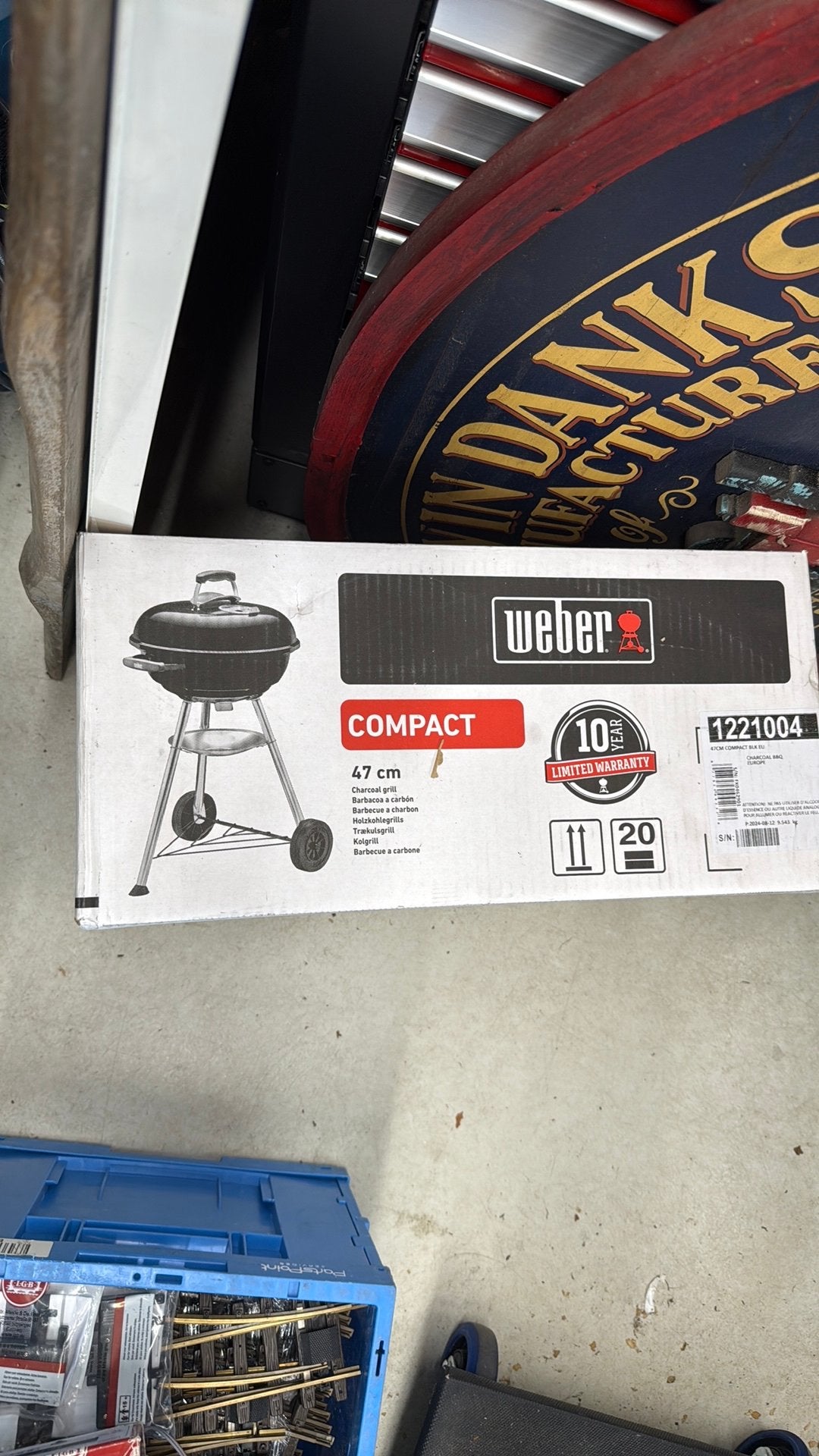 Weber compact barbecue voor Kolen 47 cm nieuw in de doos, Ophalen of Verzenden, Nieuw
