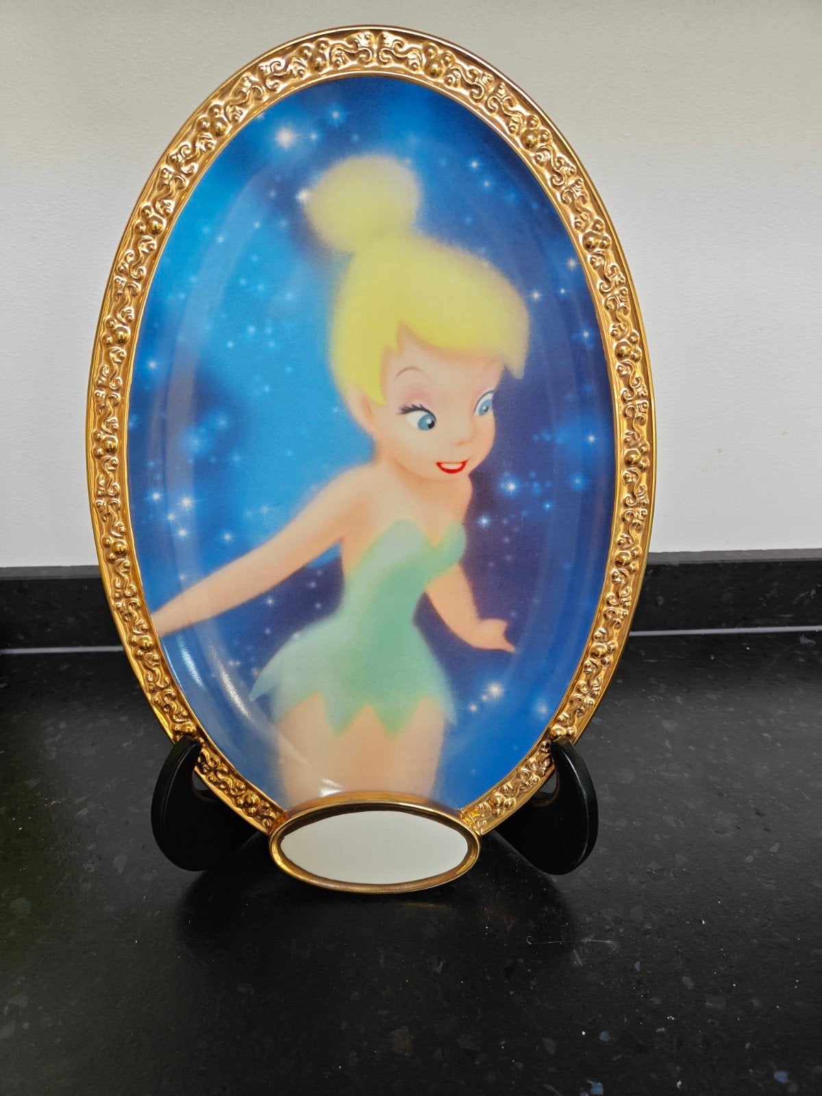 Tinkerbell bord, Ophalen of Verzenden, Mickey Mouse, Zo goed als nieuw, Beeldje of Figuurtje